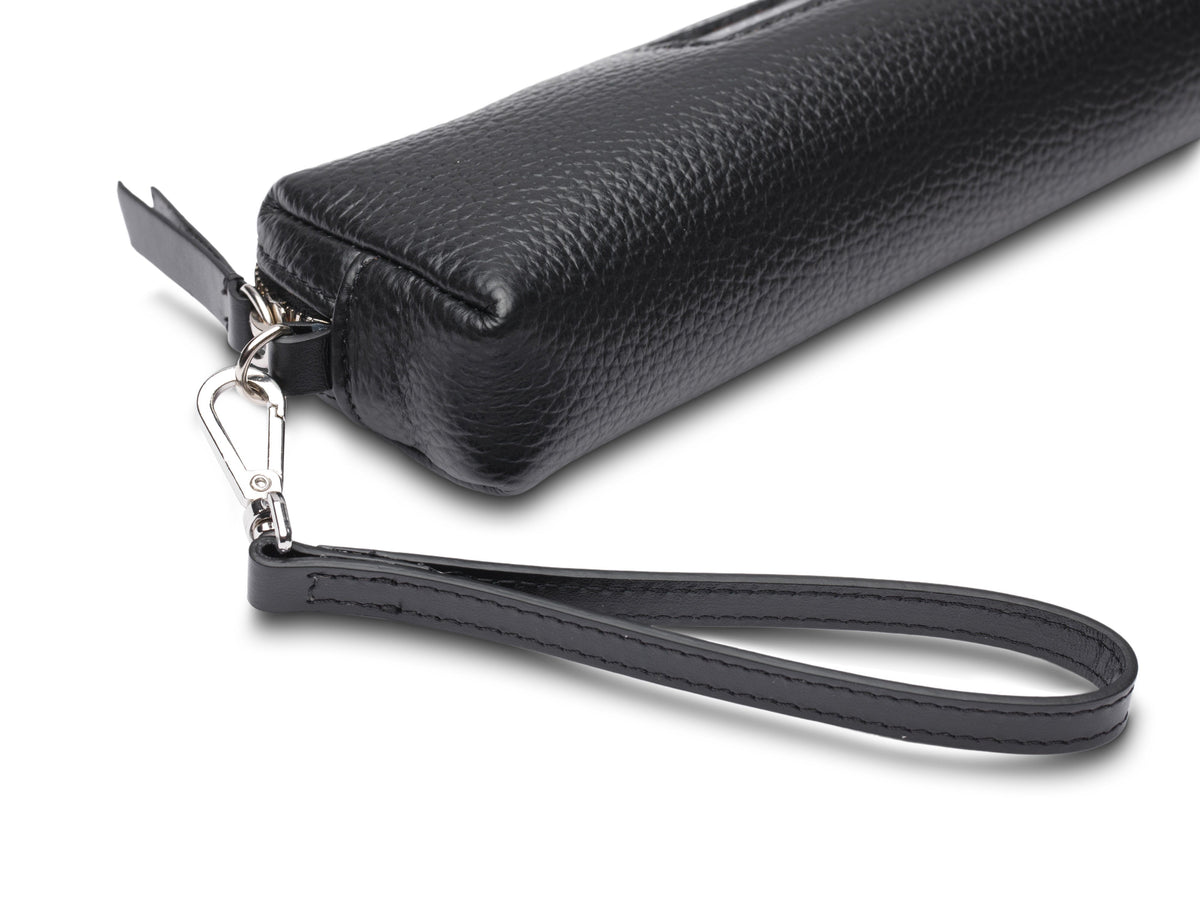 Bosca Monfrini Medium Wristlette Pen Pouch Black