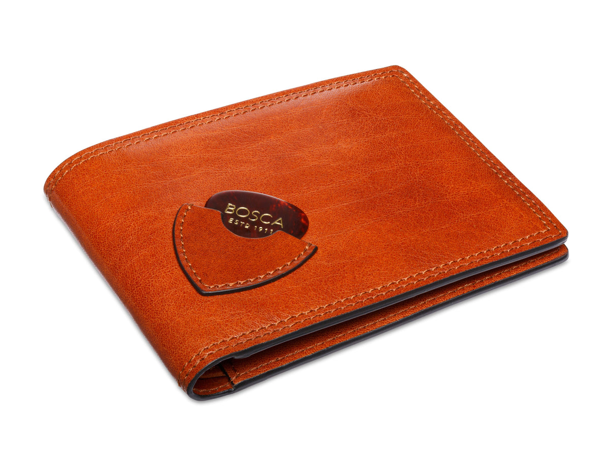 Bosca Italia Small Guitar Pick Wallet Amber