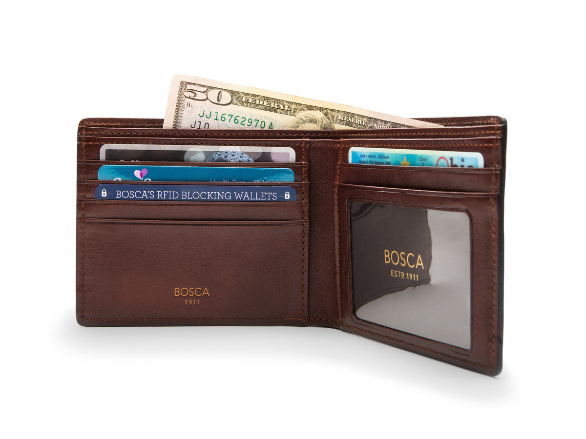 Bosca Executive I.D. Wallet Dolce Dark Brown
