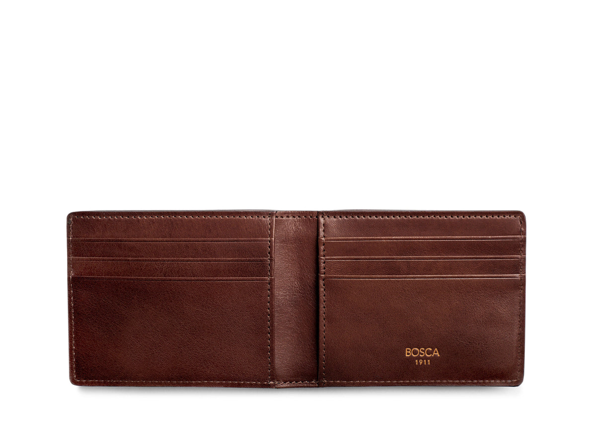 Bosca Small Bifold Wallet Dolce Dark Brown