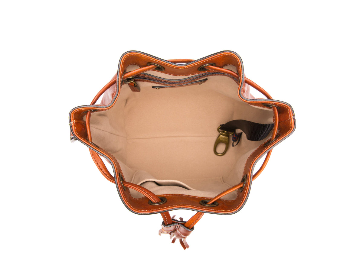 Bosca Mini Bucket Bag Amber