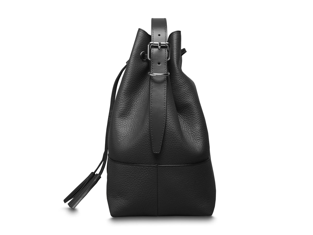 Bosca Large Bucket Bag Black
