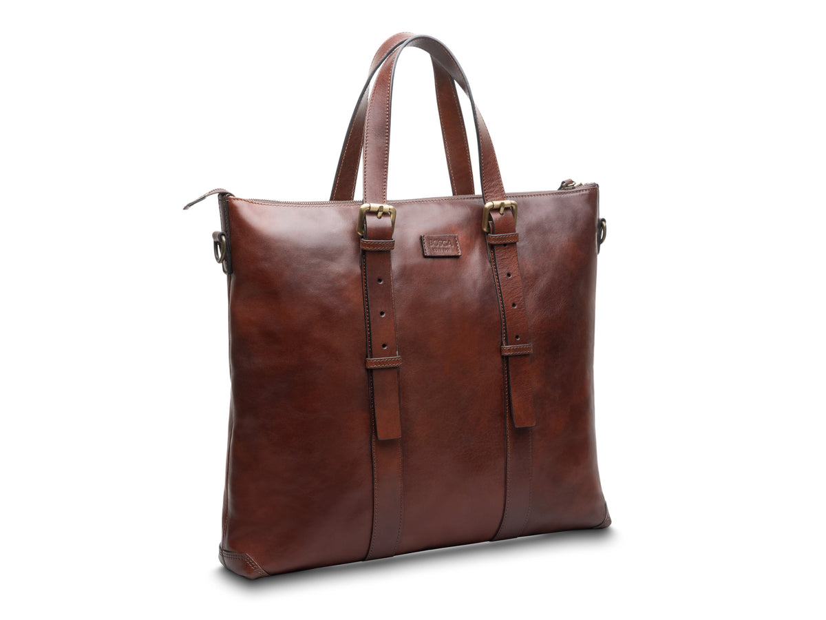 Bosca Brenta Tote Dark Brown