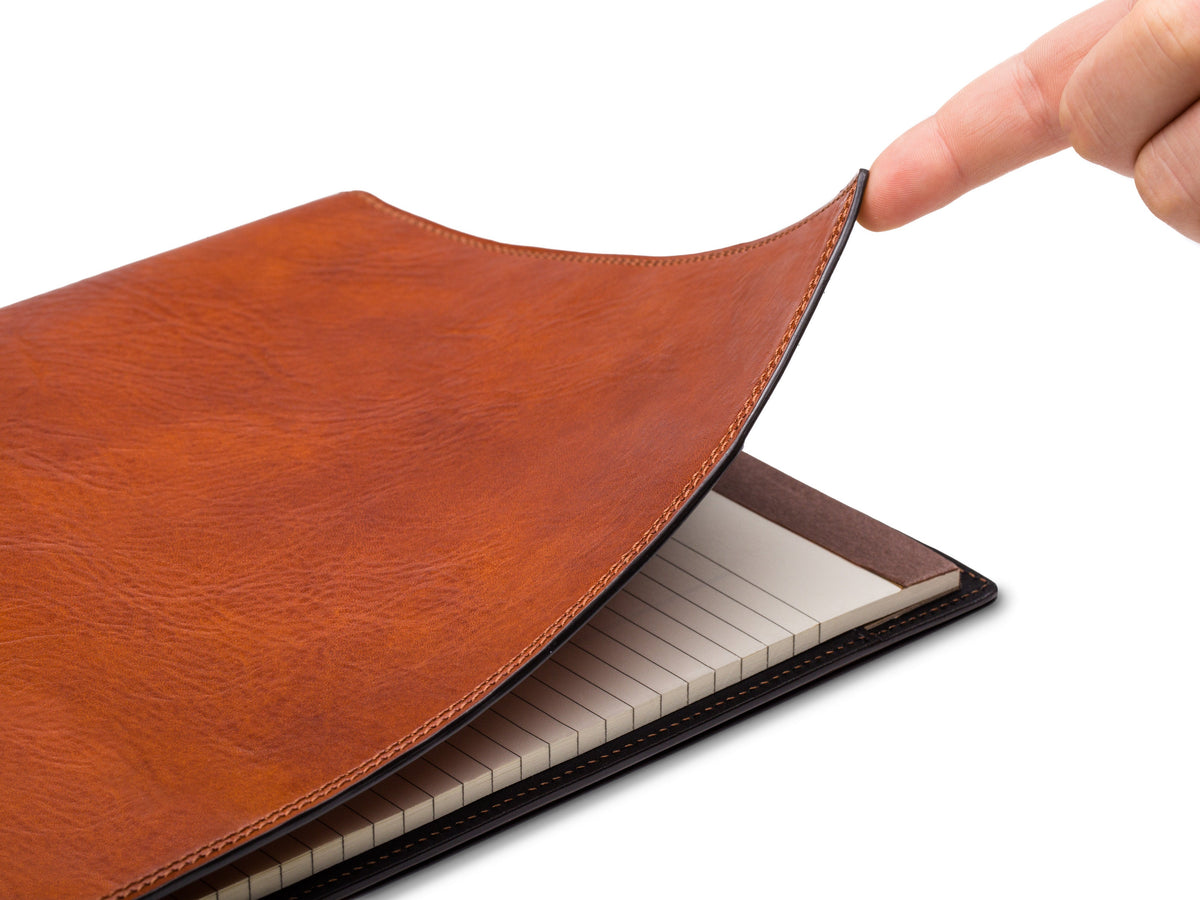 Bosca Soft Cover Pad Portfolio Amber