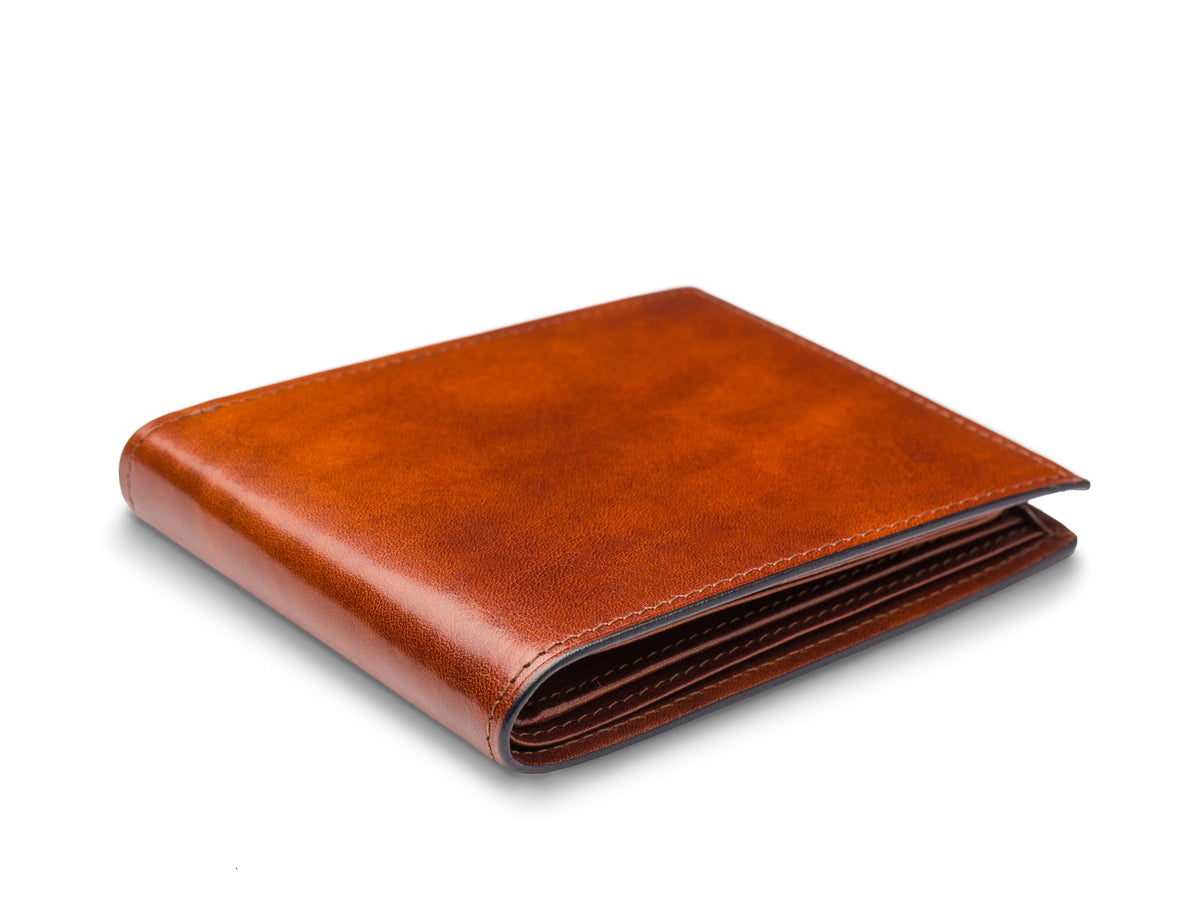 Bosca Old Leather Italia Bifold With Card / I.D. Flap Amber