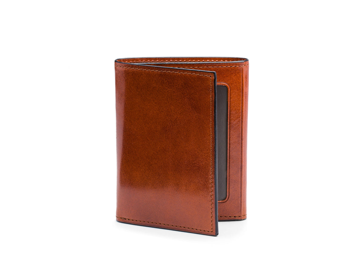 Bosca Double I.D. Trifold  Dark Brown