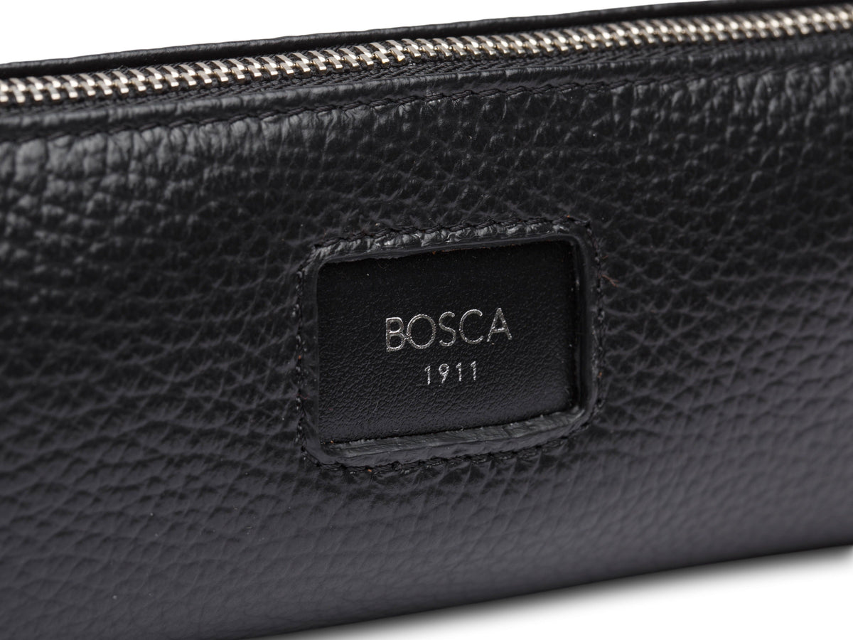 Bosca Monfrini Medium Wristlette Pen Pouch Black