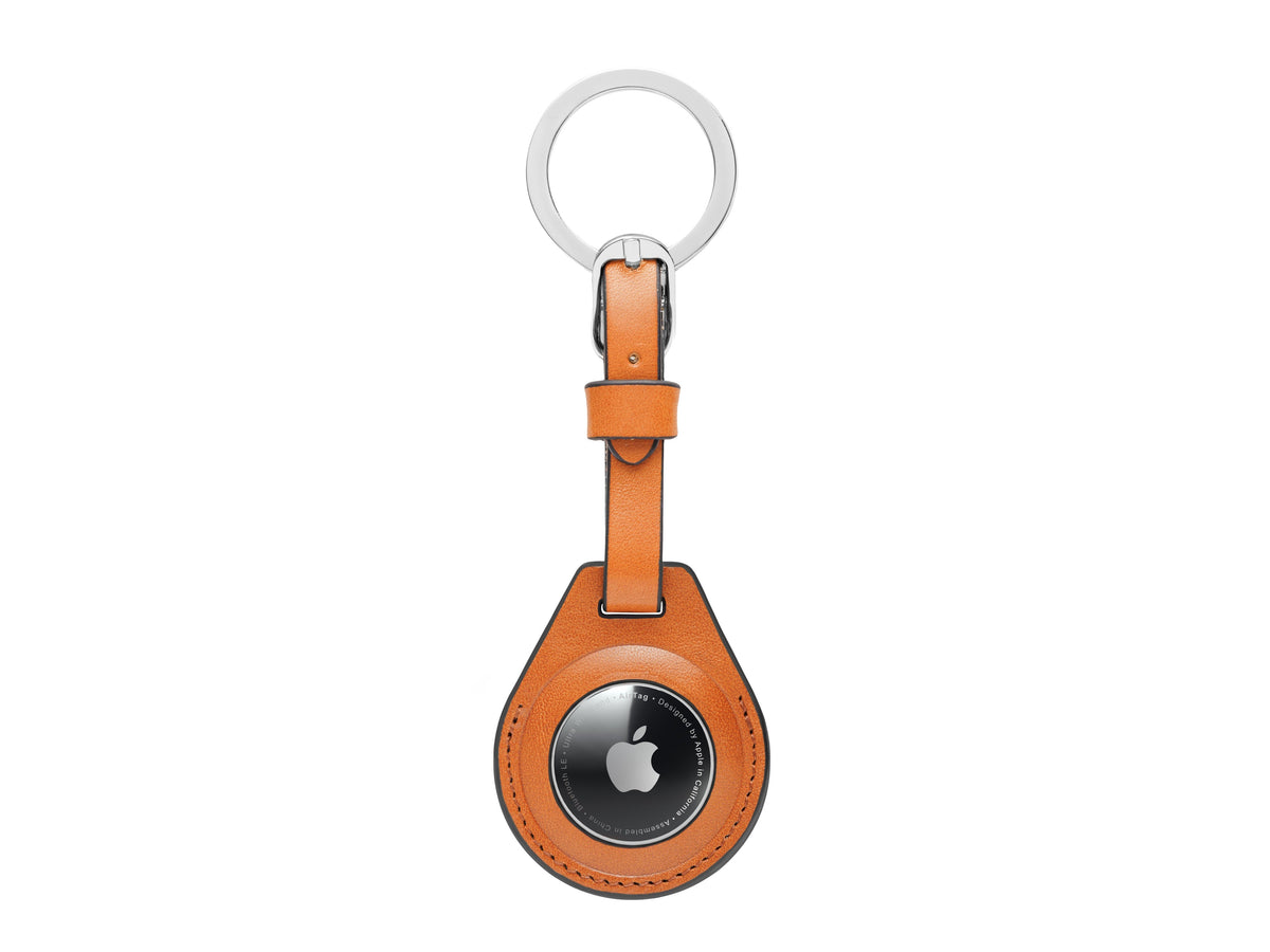 Bosca Airtag Key Fob  Saddle