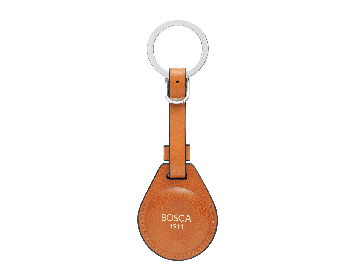 Bosca Airtag Key Fob  Saddle