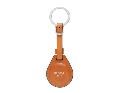 Bosca Airtag Key Fob  Saddle