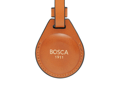 Bosca Airtag Key Fob  Saddle