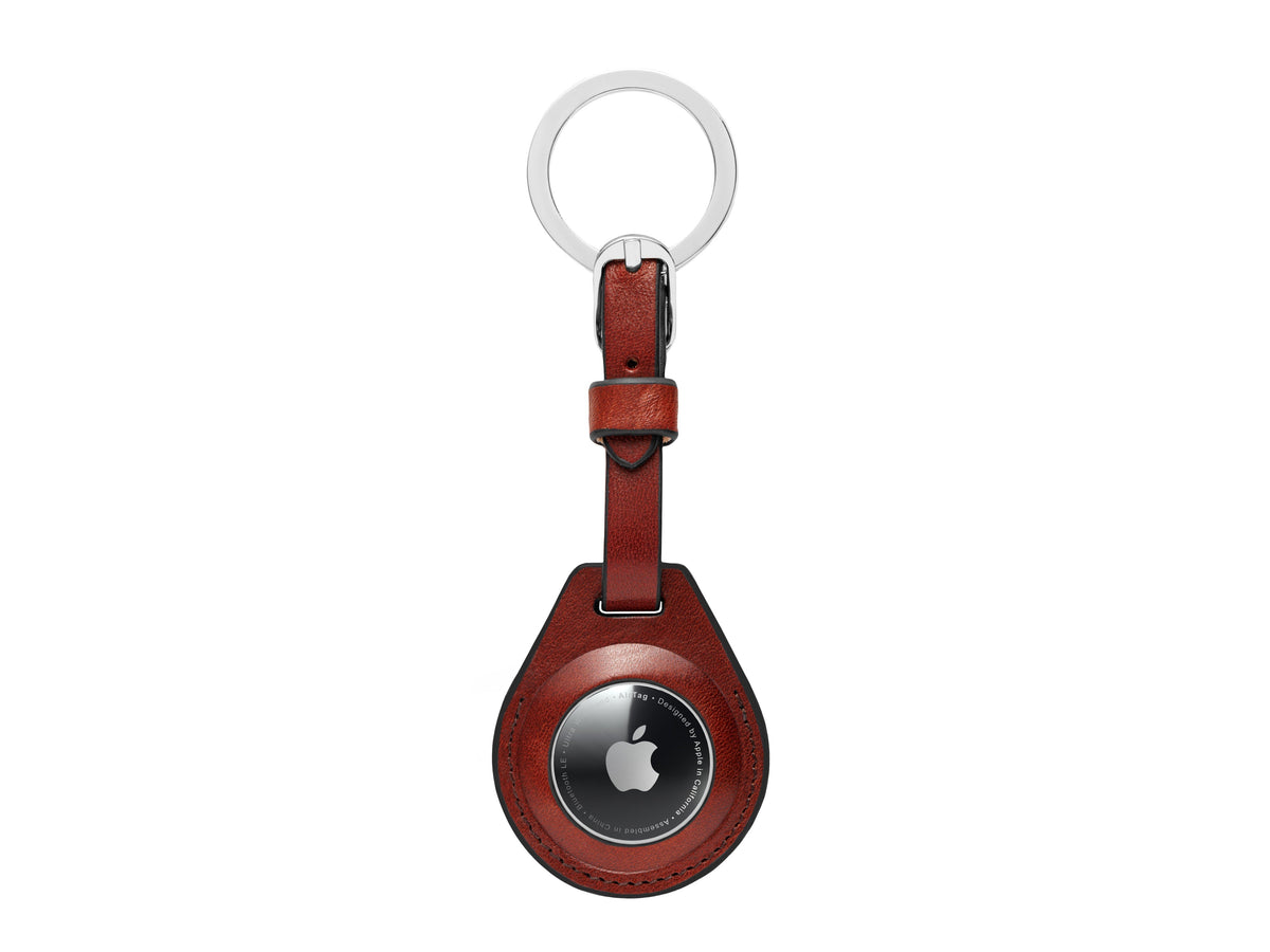 Bosca Airtag Key Fob  Saddle