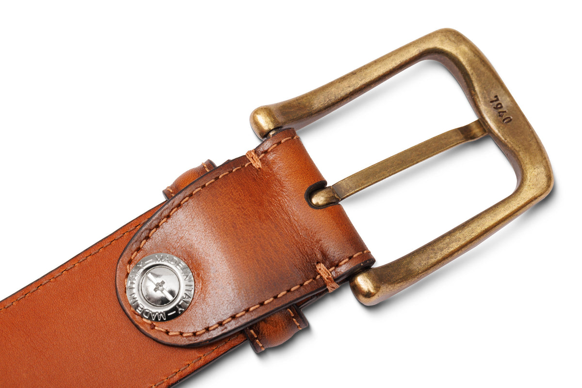 Bosca Venice Belt Amber