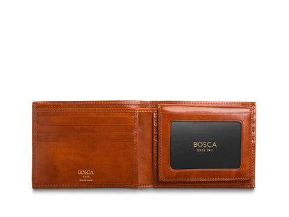 Bosca Old Leather Italia Credit Wallet w/I.D. Passcase Amber