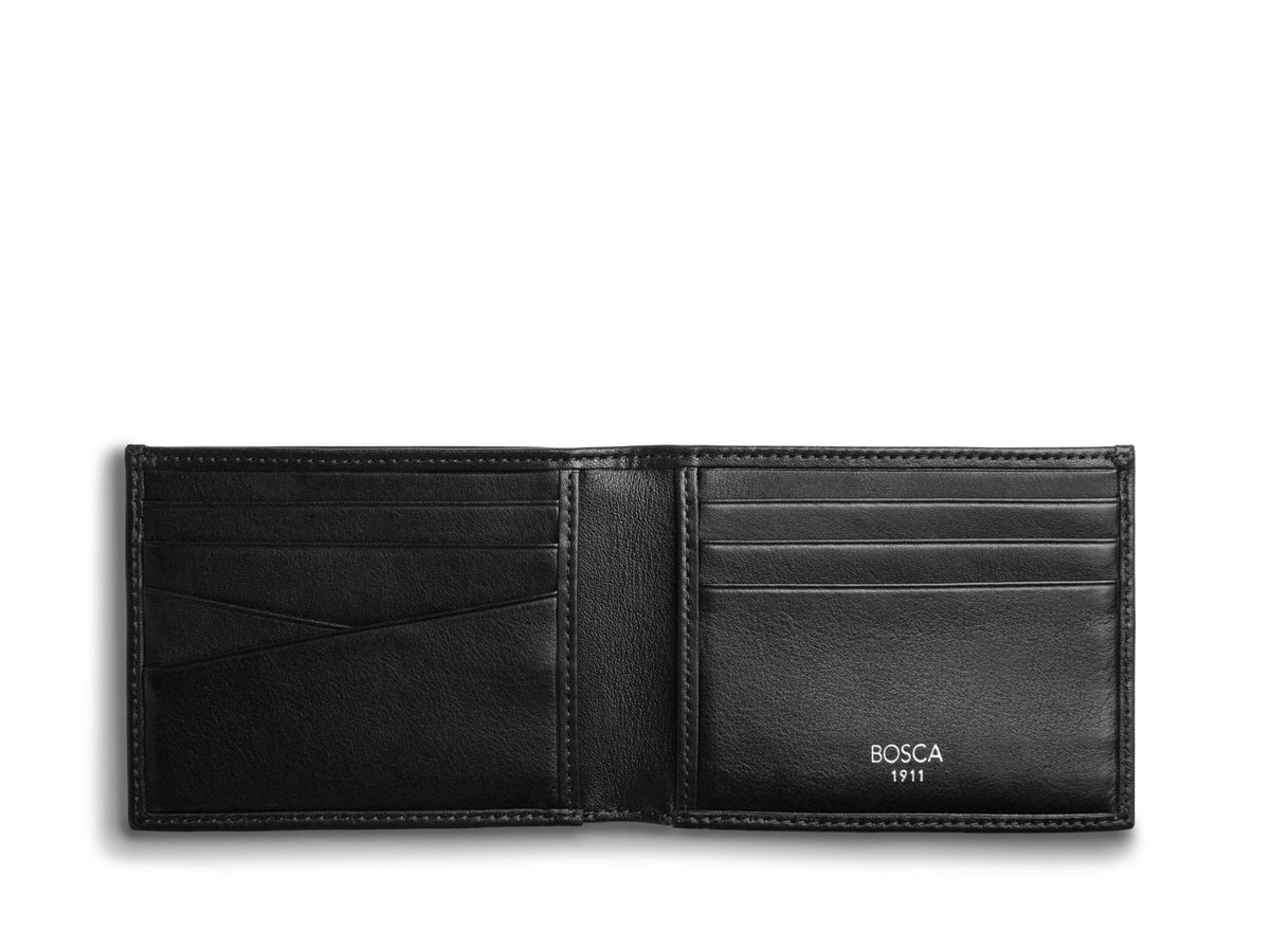 Bosca Nappa Vitello Small Bifold Wallet Black