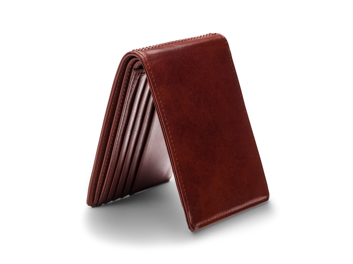 Bosca Old Leather 5 Pocket Wallet W/ I.D. Dark Brown