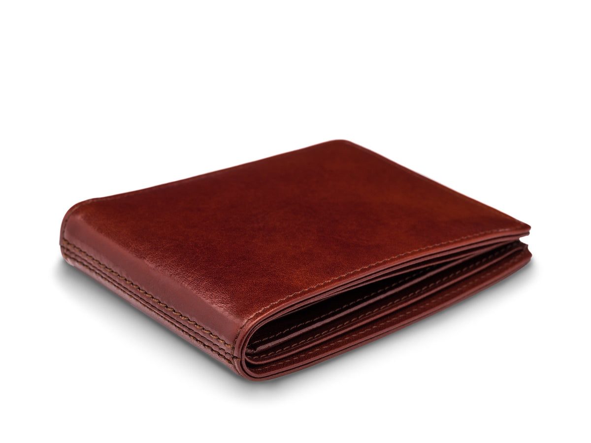 Bosca Old Leather 5 Pocket Wallet W/ I.D. Dark Brown