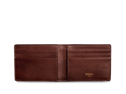 Bosca Small Bifold Wallet Dolce  Dark Brown