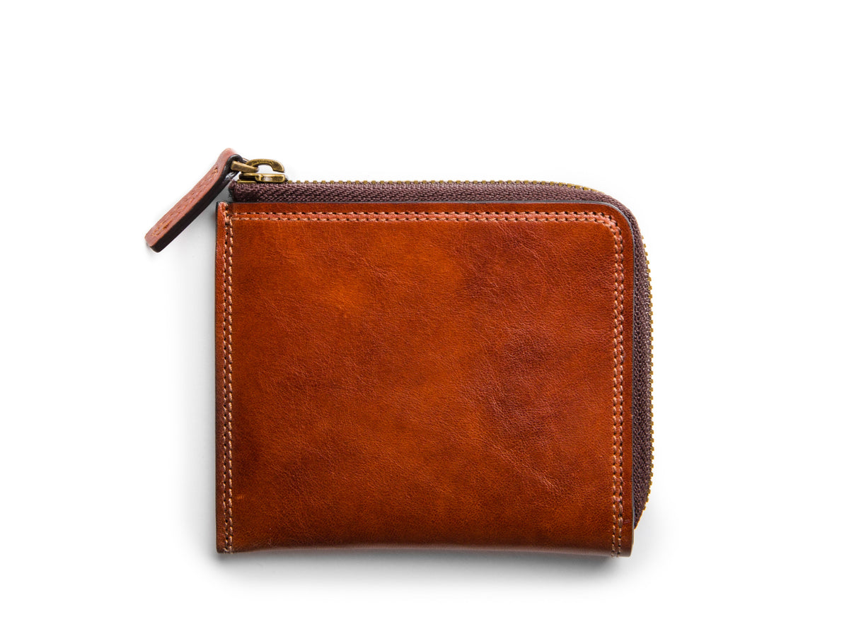 Bosca Euro Zip Wallet  Amber