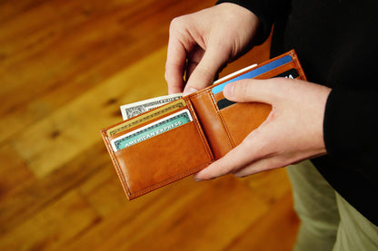 Bosca Old Leather Small Bifold Wallet Saddle