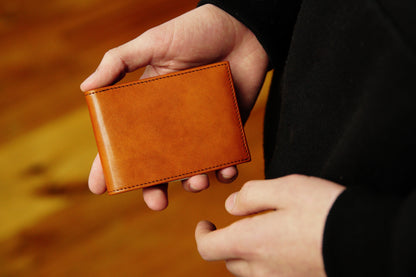 Bosca Old Leather Small Bifold Wallet Saddle