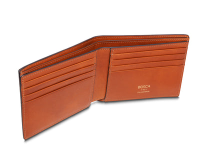 Bosca 8-Pocket Deluxe Executive Wallet  Amber