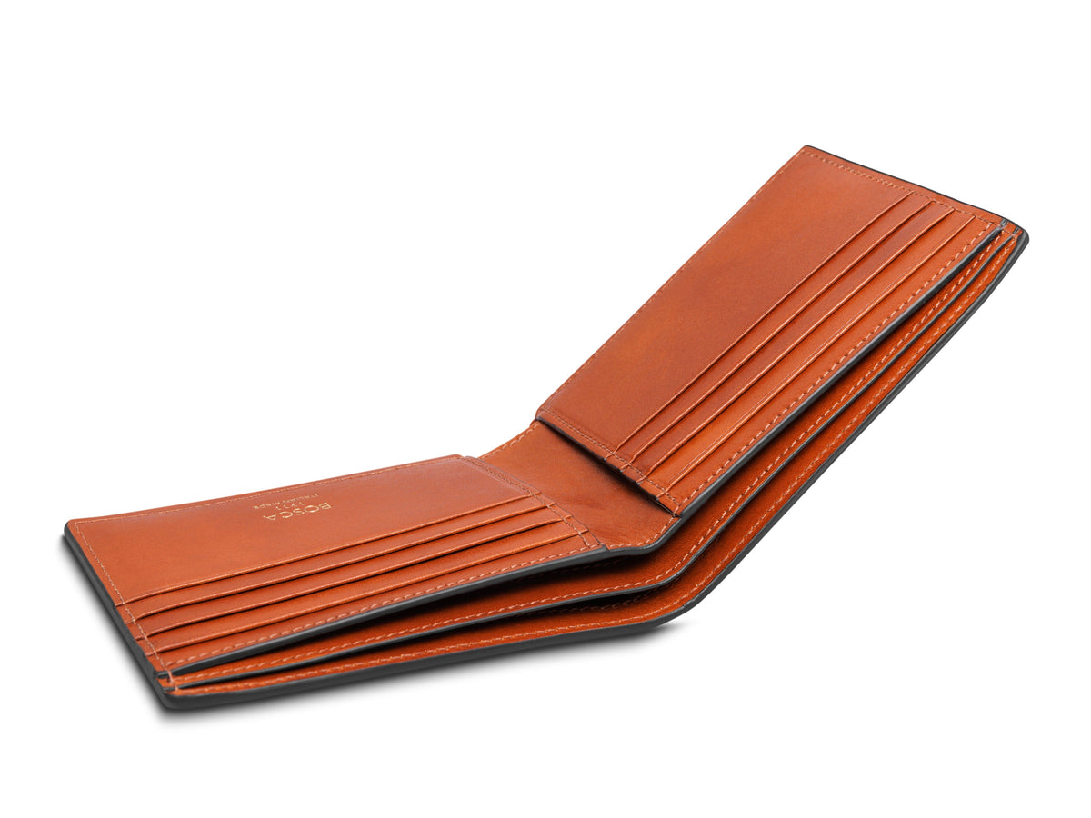 Bosca 8-Pocket Deluxe Executive Wallet  Amber