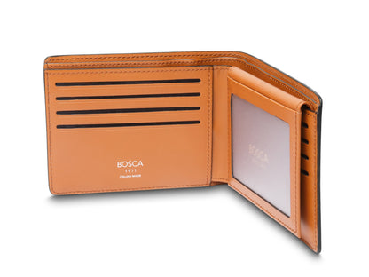 Bosca Monfrini Credit Wallet w/I.D. Passcase Nut