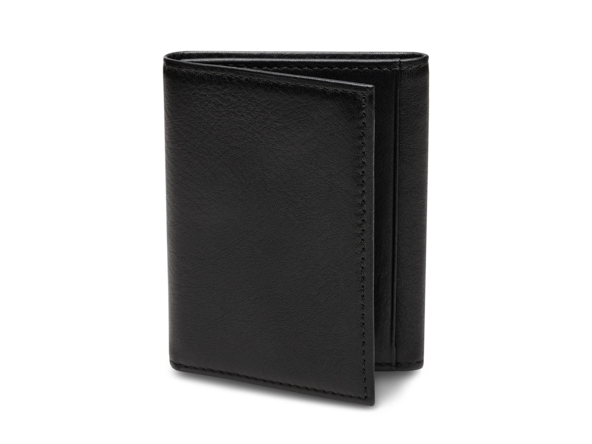 Bosca Nappa Vitello Single I.D. Trifold Black
