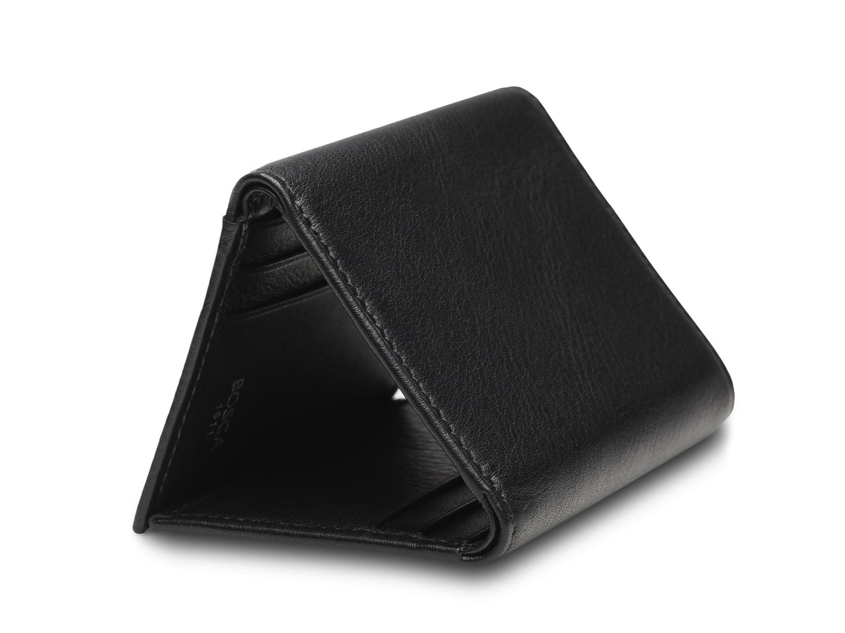 Bosca Nappa Vitello Single I.D. Trifold Black