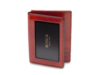 Bosca Old Leather Front Pocket I.D. Wallet Cognac
