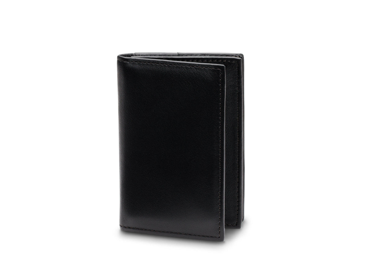 Bosca Nappa Vitello Full Gusset, 2 Pkt Card Case w/I.D. Black