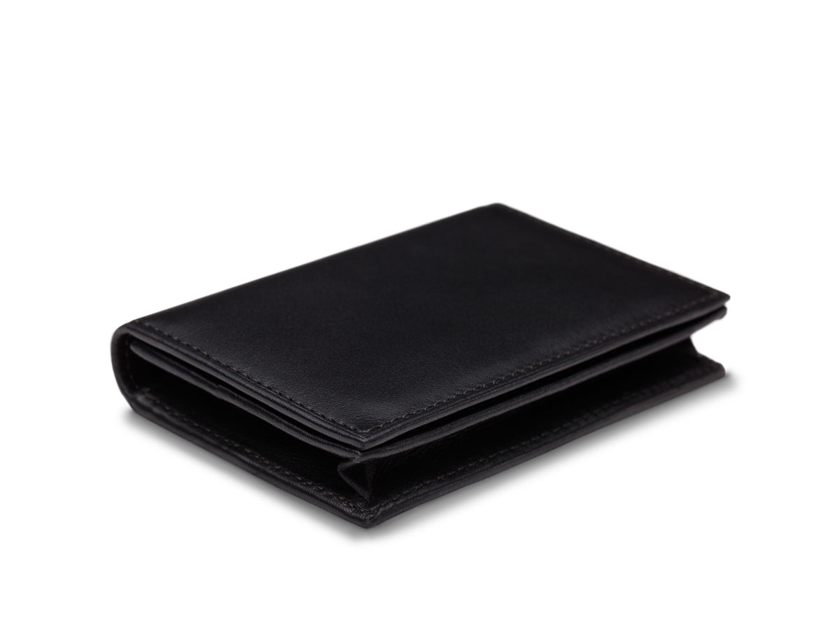 Bosca Nappa Vitello Full Gusset, 2 Pkt Card Case w/I.D. Black