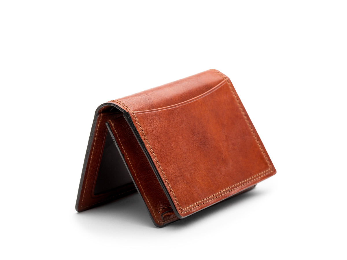 Bosca Dolce Full Gusset, 2 pkt Card Case W/ I.D. Dark Brown