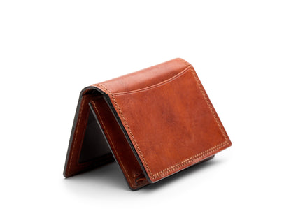 Bosca Dolce Full Gusset, 2 pkt Card Case W/ I.D. Dark Brown