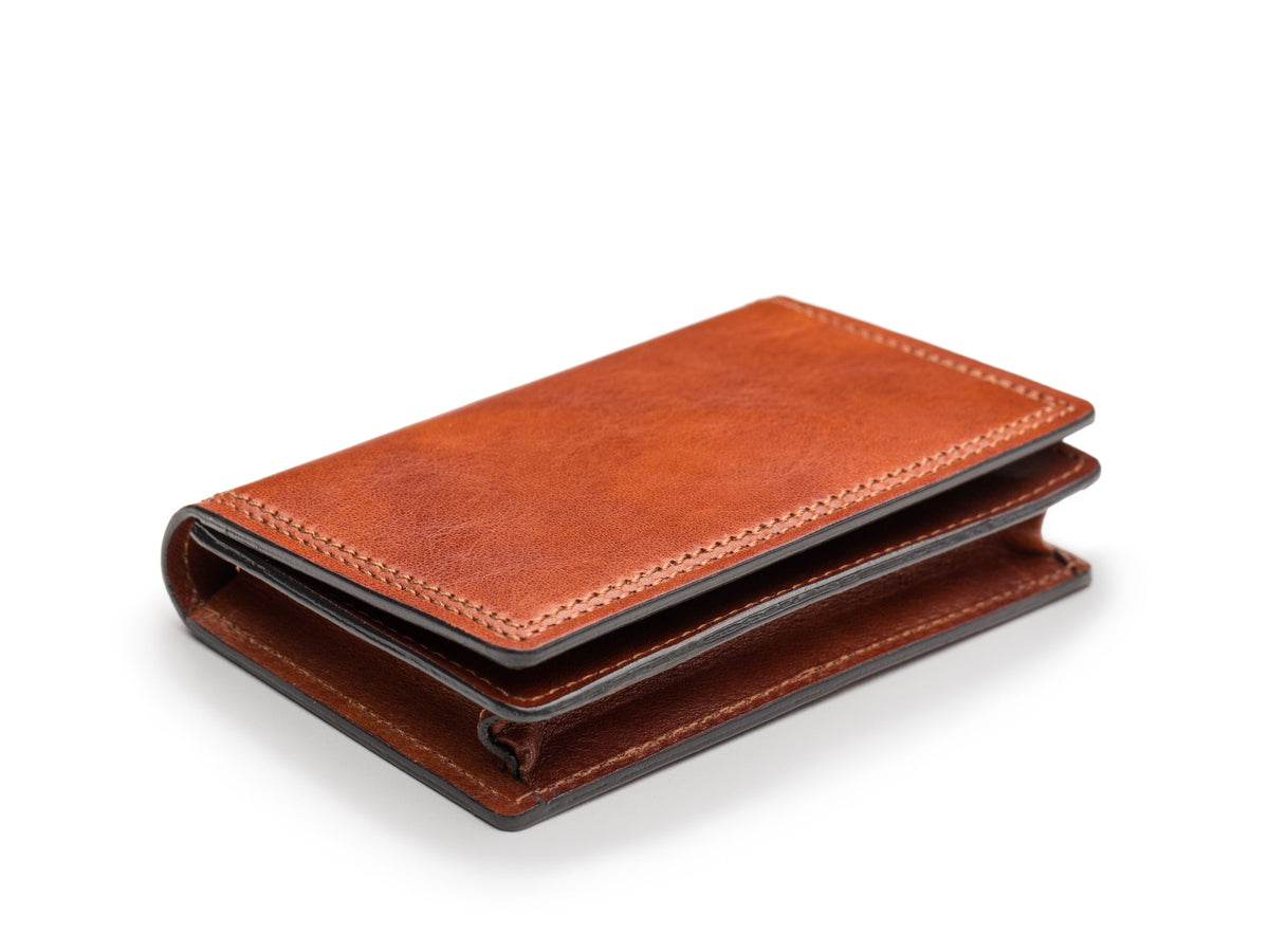 Bosca Dolce Full Gusset, 2 pkt Card Case W/ I.D. Dark Brown