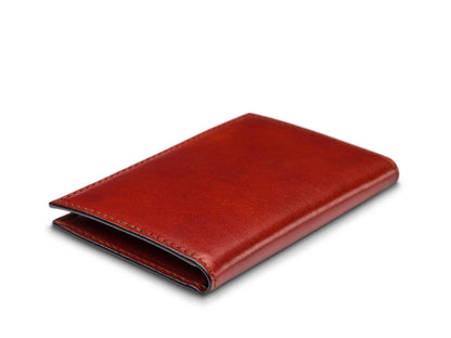 Bosca Italia Old Leather Vertical Card Case Amber