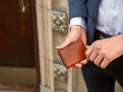 Bosca Italia Dolce Calling Card Case Amber