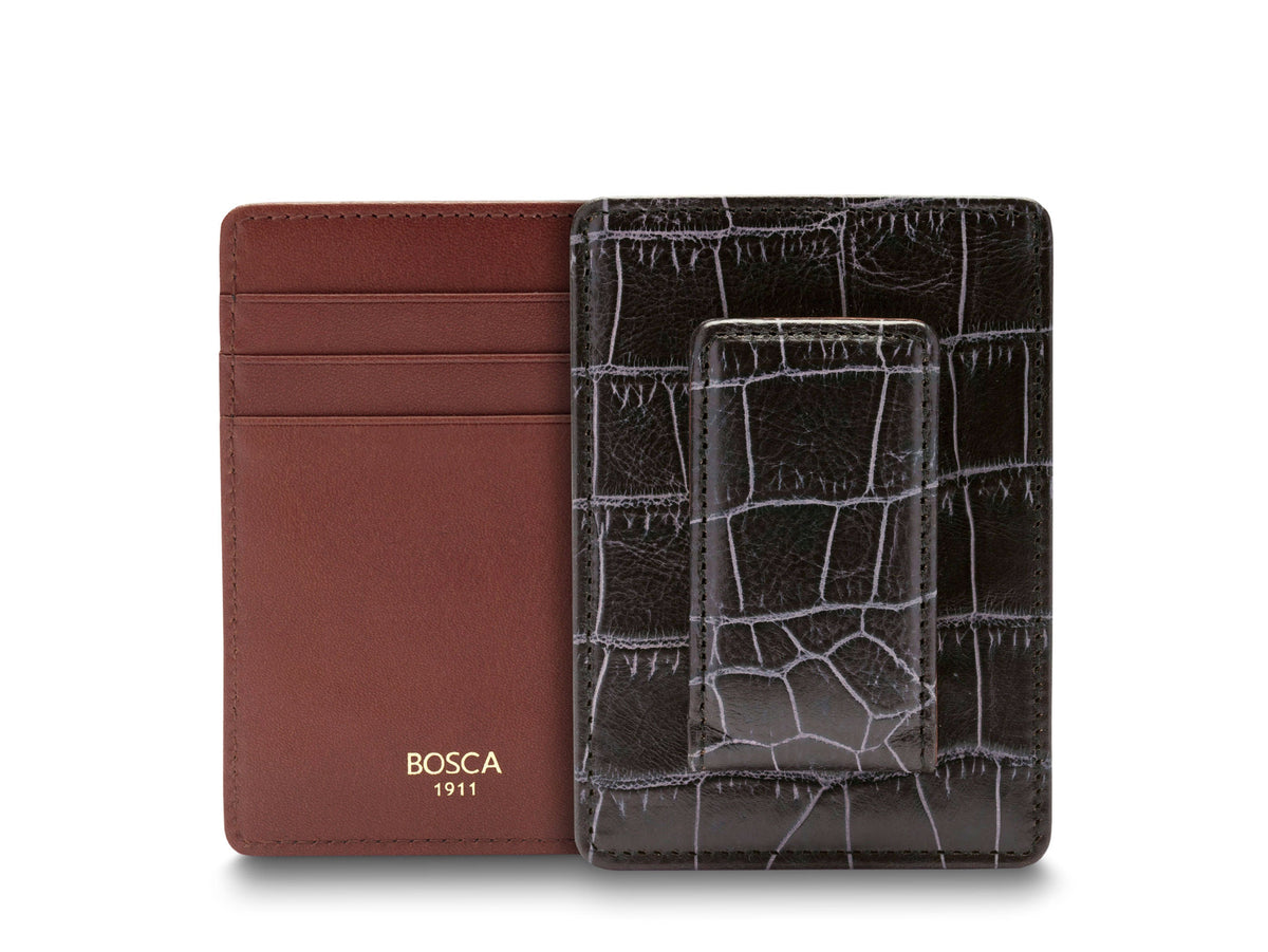Bosca Vintage Crocco Front Pocket Wallet Vintage Crocco