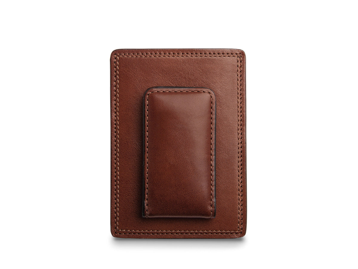Bosca Deluxe Front Pocket Wallet  Dark Brown
