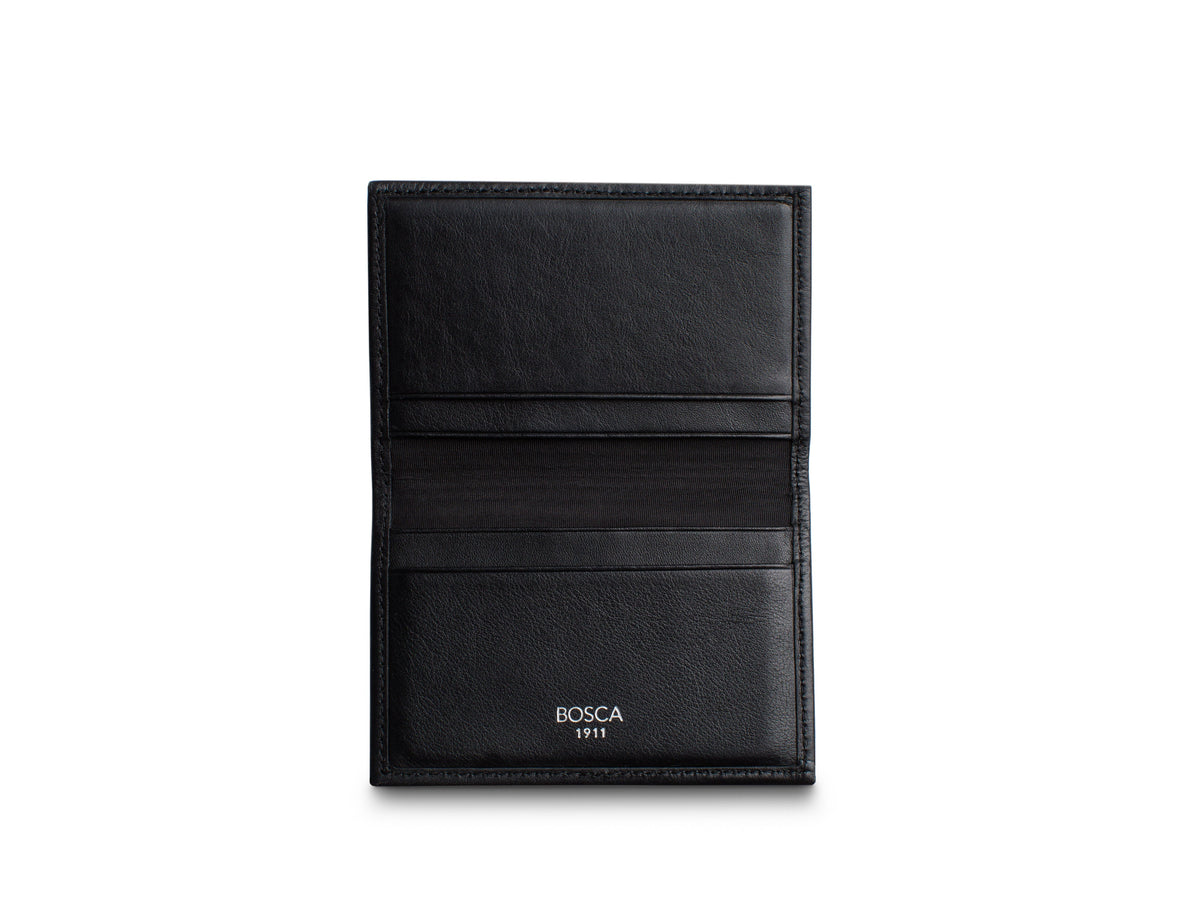 Bosca Nappa Vitello Calling Card Case Black
