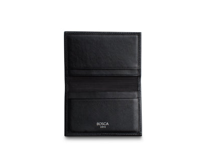 Bosca Nappa Vitello Calling Card Case Black