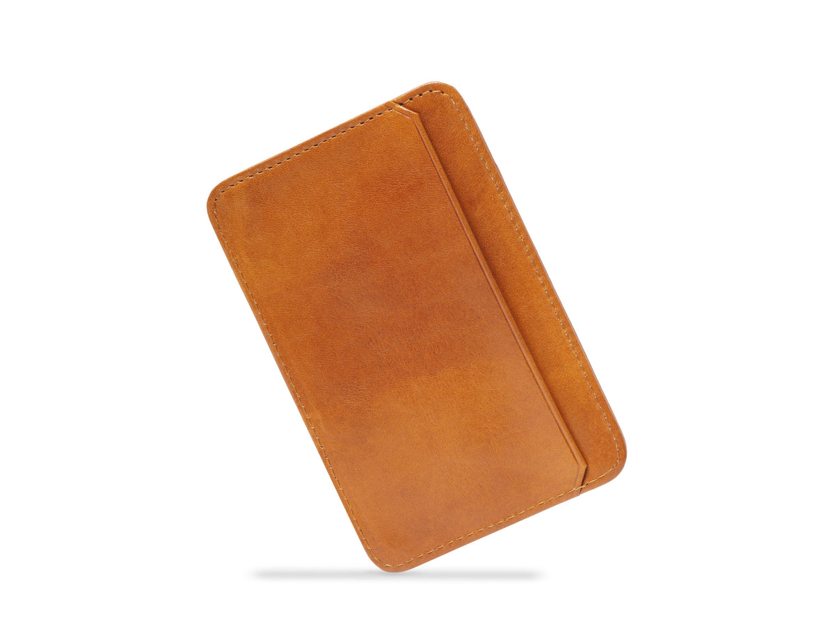 Bosca Old Leather Pull Tab Card Case Saddle