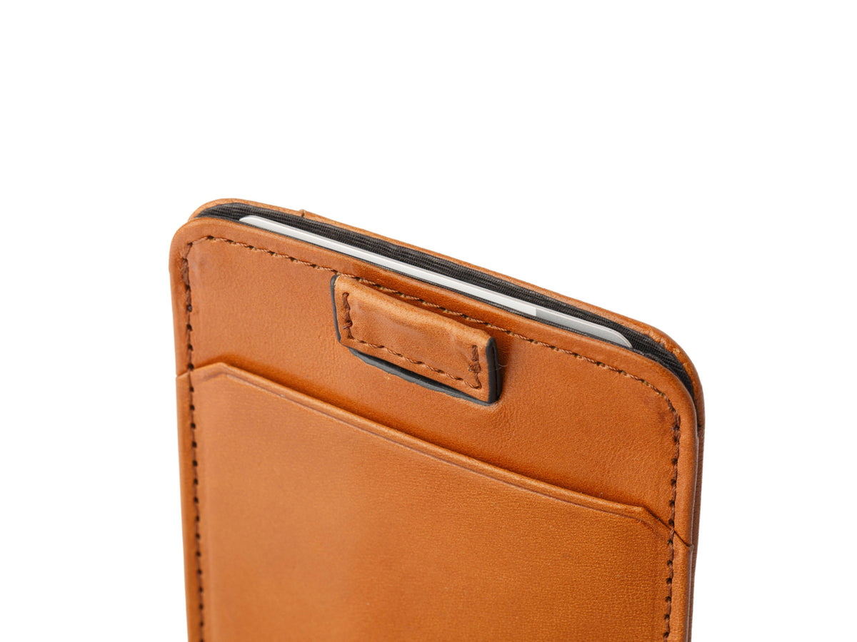 Bosca Old Leather Pull Tab Card Case Saddle