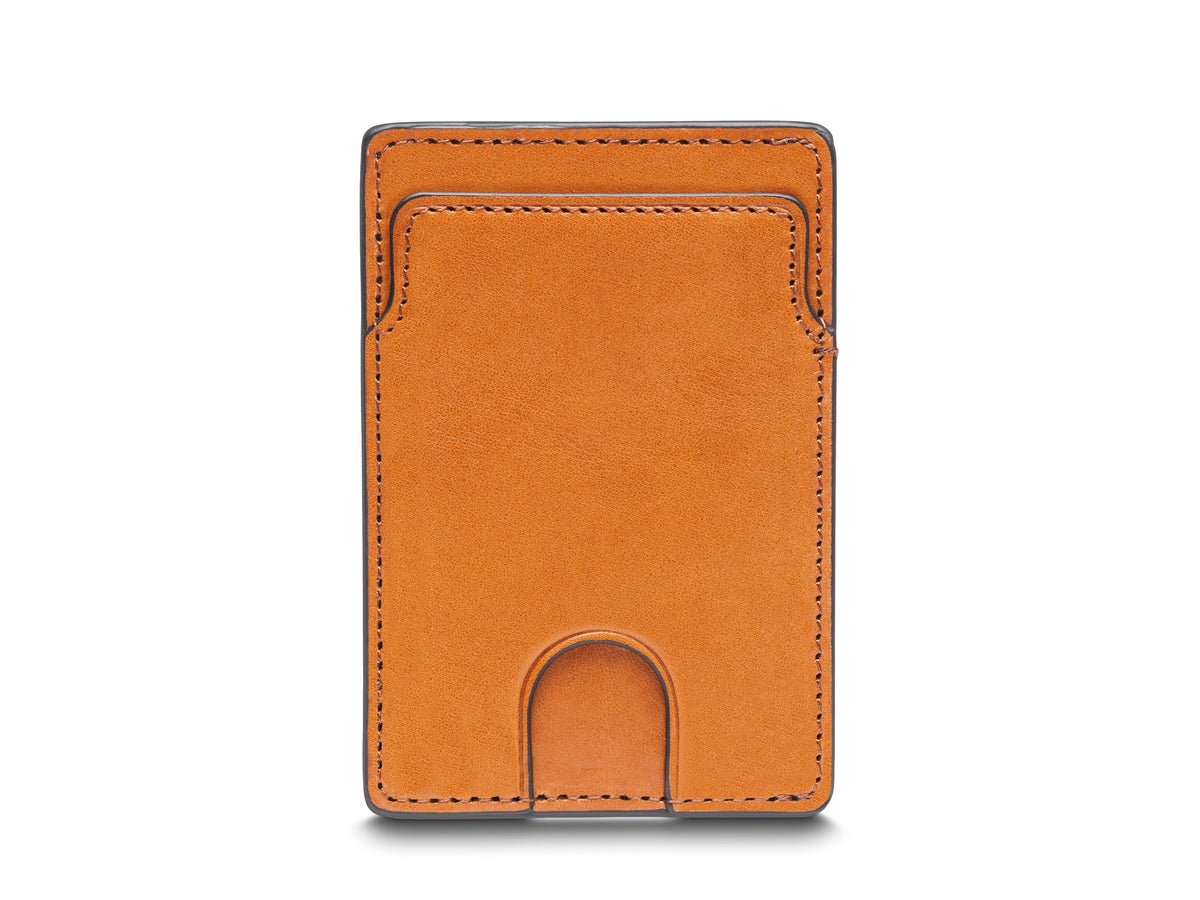 Bosca Slim Card Case  Saddle