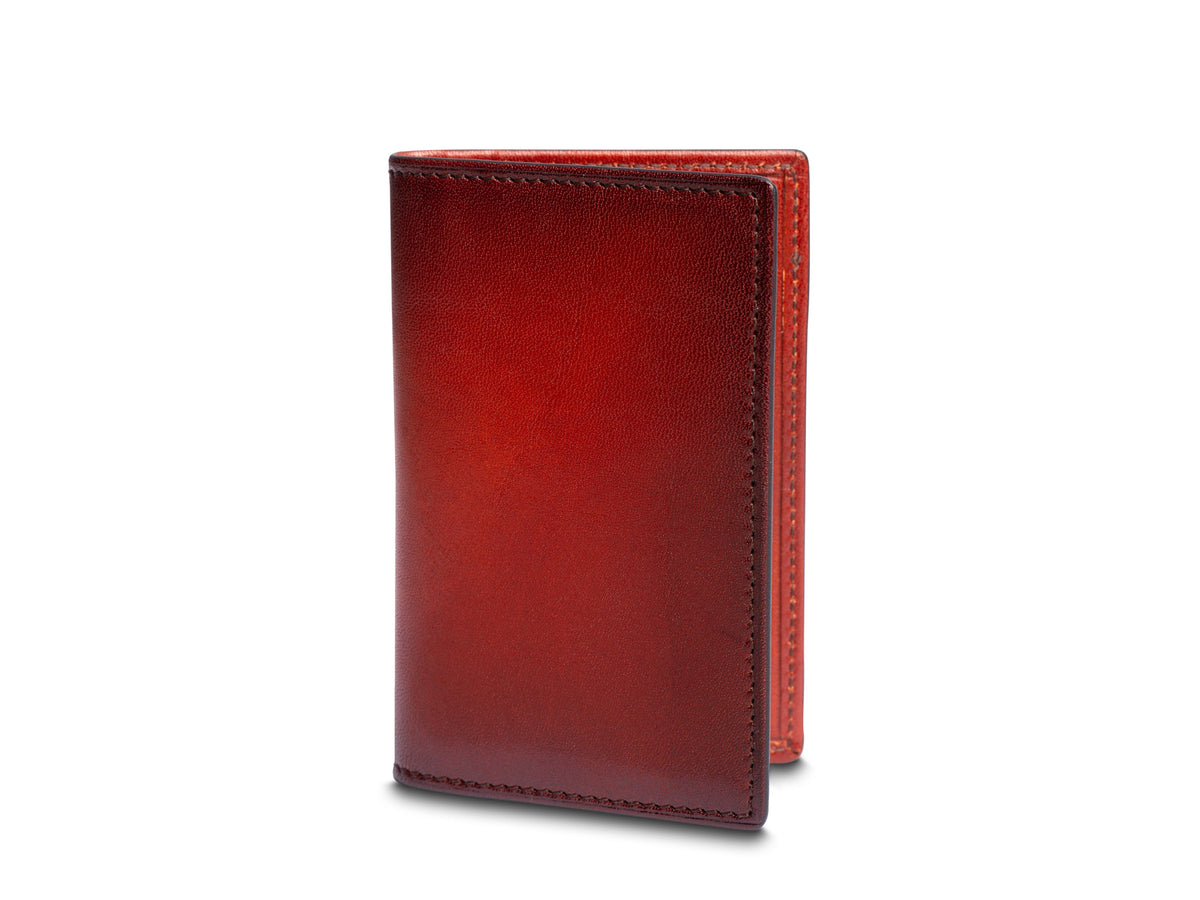 Bosca Smoked Old Leather Calling Card Case Smoked Red