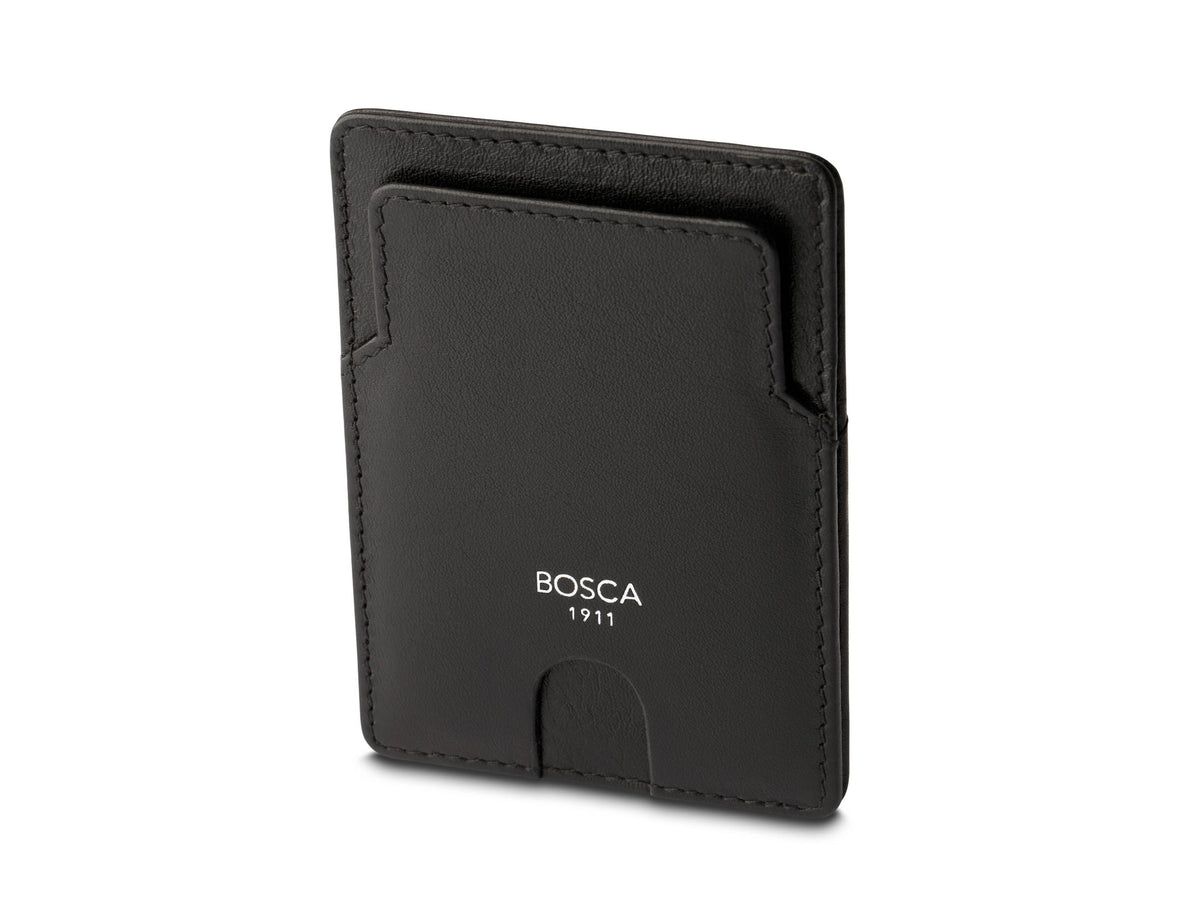 Bosca Nappa Vitello Slim Card Case  Black