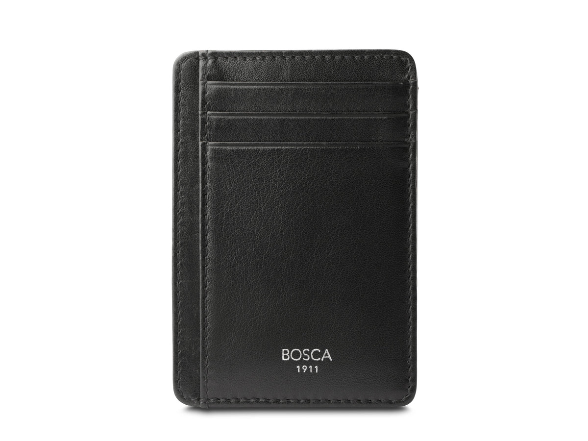 Bosca Nappa Vitello 7 Pocket I.D. Card Case -RFID Black