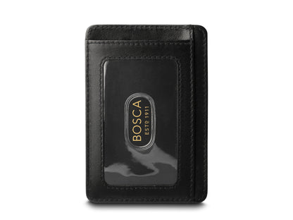 Bosca Nappa Vitello 7 Pocket I.D. Card Case -RFID Black
