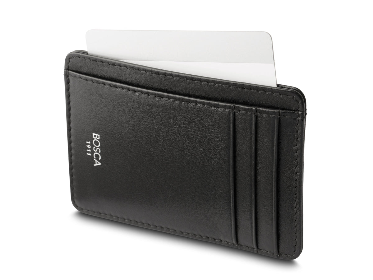 Bosca Nappa Vitello 7 Pocket I.D. Card Case -RFID Black